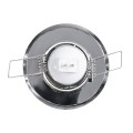 GLOBOSTAR® DELTA 77803 Χωνευτή Κινούμενη Βάση για Σποτ MR11 με Ντουί GU10/GU5.3 IP20 - Νίκελ Βούρτσας - Μ7 x Π7 x Υ2.1cm / Q5.5cm