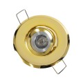 GLOBOSTAR® DELTA 77804 Χωνευτή Κινούμενη Βάση για Σποτ MR11 με Ντουί GU10/GU5.3 IP20 - Χρυσό Πλατίνα - Μ7 x Π7 x Υ2.1cm / Q5.5cm