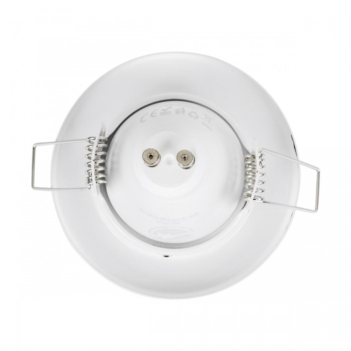 GLOBOSTAR® DELTA 77807 Χωνευτή Βάση για Σποτ MR16 με Ντουί GU10/GU5.3 IP20 - Λευκό - Μ8.3 x Π8.3 x Υ3.1cm / Q6cm