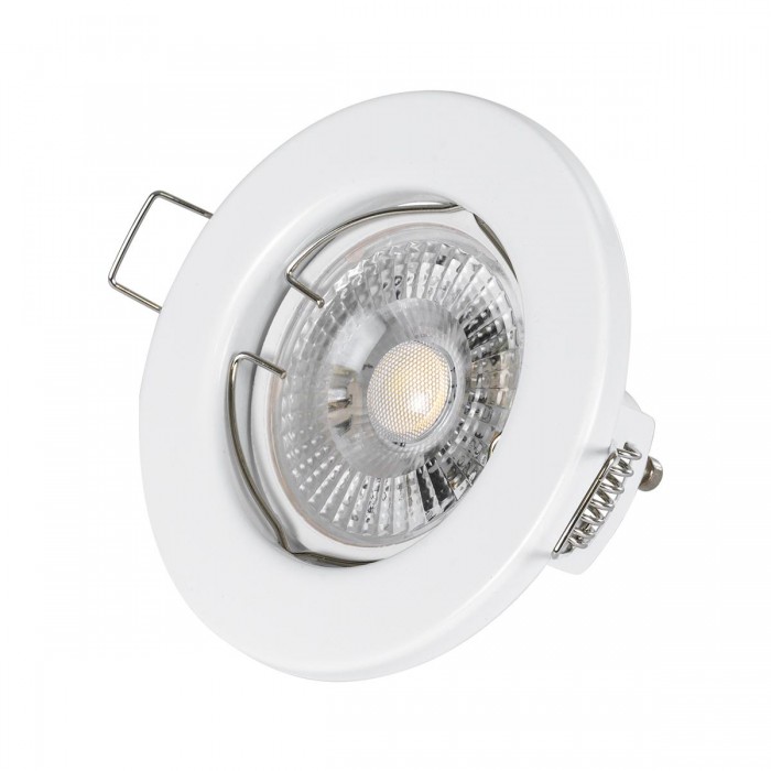 GLOBOSTAR® DELTA 77807 Χωνευτή Βάση για Σποτ MR16 με Ντουί GU10/GU5.3 IP20 - Λευκό - Μ8.3 x Π8.3 x Υ3.1cm / Q6cm