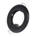 GLOBOSTAR® DELTA 77808 Χωνευτή Βάση για Σποτ MR16 με Ντουί GU10/GU5.3 IP20 - Μαύρο Ματ - Μ8.3 x Π8.3 x Υ3.1cm / Q6cm