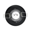 GLOBOSTAR® DELTA 77808 Χωνευτή Βάση για Σποτ MR16 με Ντουί GU10/GU5.3 IP20 - Μαύρο Ματ - Μ8.3 x Π8.3 x Υ3.1cm / Q6cm