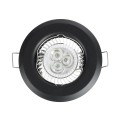GLOBOSTAR® DELTA 77808 Χωνευτή Βάση για Σποτ MR16 με Ντουί GU10/GU5.3 IP20 - Μαύρο Ματ - Μ8.3 x Π8.3 x Υ3.1cm / Q6cm