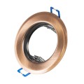 GLOBOSTAR® DELTA 77812 Χωνευτή Βάση για Σποτ MR16 με Ντουί GU10/GU5.3 IP20 - Χάλκινο - Μ8.3 x Π8.3 x Υ3.1cm / Q6cm