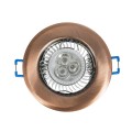 GLOBOSTAR® DELTA 77812 Χωνευτή Βάση για Σποτ MR16 με Ντουί GU10/GU5.3 IP20 - Χάλκινο - Μ8.3 x Π8.3 x Υ3.1cm / Q6cm