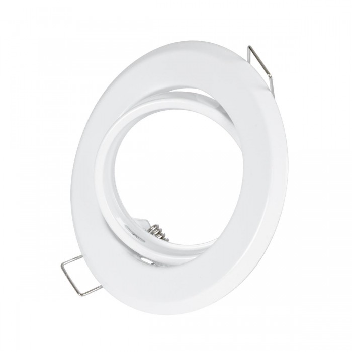 GLOBOSTAR® RAFY 77814 Χωνευτή Κινούμενη Βάση για Σποτ MR16 με Ντουί GU10/GU5.3 IP20 - Λευκό - Μ9.2 x Π9.2 x Υ3.1cm / Q7cm