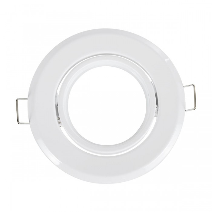 GLOBOSTAR® RAFY 77814 Χωνευτή Κινούμενη Βάση για Σποτ MR16 με Ντουί GU10/GU5.3 IP20 - Λευκό - Μ9.2 x Π9.2 x Υ3.1cm / Q7cm