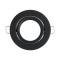 GLOBOSTAR® DELTA 77815 Χωνευτή Κινούμενη Βάση για Σποτ MR16 με Ντουί GU10/GU5.3 IP20 - Μαύρο Ματ - Μ9.2 x Π9.2 x Υ2.8cm / Q7.6cm