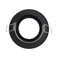 GLOBOSTAR® DELTA 77815 Χωνευτή Κινούμενη Βάση για Σποτ MR16 με Ντουί GU10/GU5.3 IP20 - Μαύρο Ματ - Μ9.2 x Π9.2 x Υ2.8cm / Q7.6cm
