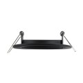 GLOBOSTAR® DELTA 77815 Χωνευτή Κινούμενη Βάση για Σποτ MR16 με Ντουί GU10/GU5.3 IP20 - Μαύρο Ματ - Μ9.2 x Π9.2 x Υ2.8cm / Q7.6cm