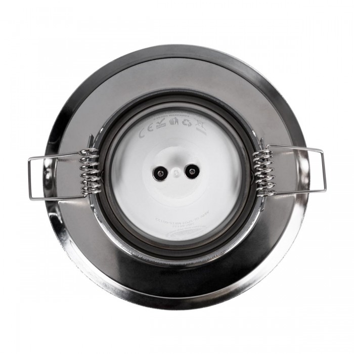 GLOBOSTAR® RAFY 77817 Χωνευτή Κινούμενη Βάση για Σποτ MR16 με Ντουί GU10/GU5.3 IP20 - Νίκελ Χρώμιο - Μ9.2 x Π9.2 x Υ3.1cm / Q7cm