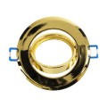 GLOBOSTAR® DELTA 77818 Χωνευτή Κινούμενη Βάση για Σποτ MR16 με Ντουί GU10/GU5.3 IP20 - Χρυσό Πλατίνα - Μ9.2 x Π9.2 x Υ2.8cm / Q7.6cm