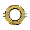 GLOBOSTAR® DELTA 77818 Χωνευτή Κινούμενη Βάση για Σποτ MR16 με Ντουί GU10/GU5.3 IP20 - Χρυσό Πλατίνα - Μ9.2 x Π9.2 x Υ2.8cm / Q7.6cm
