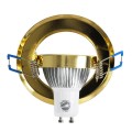 GLOBOSTAR® DELTA 77818 Χωνευτή Κινούμενη Βάση για Σποτ MR16 με Ντουί GU10/GU5.3 IP20 - Χρυσό Πλατίνα - Μ9.2 x Π9.2 x Υ2.8cm / Q7.6cm