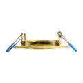 GLOBOSTAR® DELTA 77818 Χωνευτή Κινούμενη Βάση για Σποτ MR16 με Ντουί GU10/GU5.3 IP20 - Χρυσό Πλατίνα - Μ9.2 x Π9.2 x Υ2.8cm / Q7.6cm