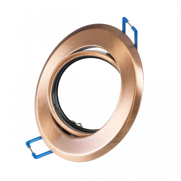 GLOBOSTAR® DELTA 77819 Χωνευτή Κινούμενη Βάση για Σποτ MR16 με Ντουί GU10/GU5.3 IP20 - Χάλκινο - Μ9.2 x Π9.2 x Υ2.8cm / Q7.6cm