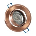 GLOBOSTAR® DELTA 77819 Χωνευτή Κινούμενη Βάση για Σποτ MR16 με Ντουί GU10/GU5.3 IP20 - Χάλκινο - Μ9.2 x Π9.2 x Υ2.8cm / Q7.6cm