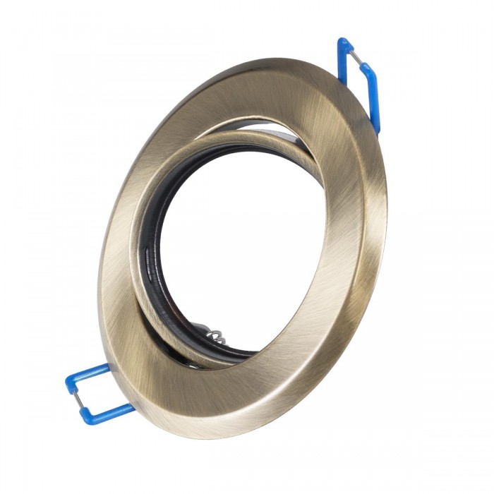 GLOBOSTAR® DELTA 77820 Χωνευτή Κινούμενη Βάση για Σποτ MR16 με Ντουί GU10/GU5.3 IP20 - Μπρούτζινο - Μ9.2 x Π9.2 x Υ2.8cm / Q7.6cm