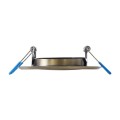 GLOBOSTAR® DELTA 77820 Χωνευτή Κινούμενη Βάση για Σποτ MR16 με Ντουί GU10/GU5.3 IP20 - Μπρούτζινο - Μ9.2 x Π9.2 x Υ2.8cm / Q7.6cm