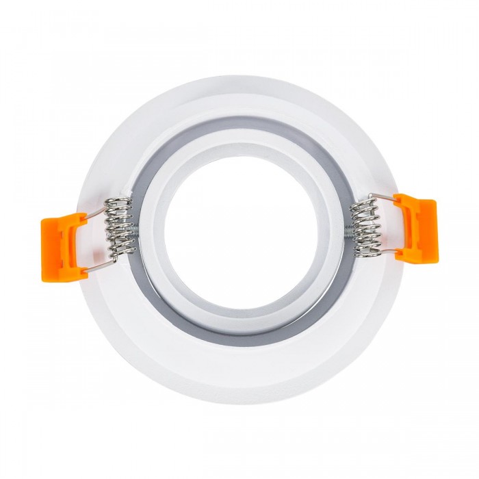 GLOBOSTAR® ALPHA 77830 Χωνευτή Κινούμενη Βάση για Σποτ MR16 με Ντουί GU10/GU5.3 IP20 - Λευκό - Μ9.4 x Π9.4 x Υ4.2cm / Q8.3cm