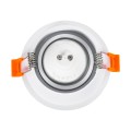 GLOBOSTAR® ALPHA 77830 Χωνευτή Κινούμενη Βάση για Σποτ MR16 με Ντουί GU10/GU5.3 IP20 - Λευκό - Μ9.4 x Π9.4 x Υ4.2cm / Q8.3cm
