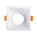 GLOBOSTAR® ALPHA 77832 Χωνευτή Κινούμενη Βάση για Σποτ MR16 με Ντουί GU10/GU5.3 IP20 - Λευκό - Μ9 x Π9 x Υ4.5cm / Q8.3cm