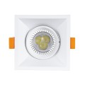 GLOBOSTAR® ALPHA 77832 Χωνευτή Κινούμενη Βάση για Σποτ MR16 με Ντουί GU10/GU5.3 IP20 - Λευκό - Μ9 x Π9 x Υ4.5cm / Q8.3cm