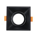 GLOBOSTAR® ALPHA 77833 Χωνευτή Κινούμενη Βάση για Σποτ MR16 με Ντουί GU10/GU5.3 IP20 - Μαύρο Ματ - Μ9 x Π9 x Υ4.5cm / Q8.3cm