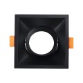 GLOBOSTAR® ALPHA 77833 Χωνευτή Κινούμενη Βάση για Σποτ MR16 με Ντουί GU10/GU5.3 IP20 - Μαύρο Ματ - Μ9 x Π9 x Υ4.5cm / Q8.3cm