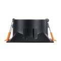 GLOBOSTAR® ALPHA 77833 Χωνευτή Κινούμενη Βάση για Σποτ MR16 με Ντουί GU10/GU5.3 IP20 - Μαύρο Ματ - Μ9 x Π9 x Υ4.5cm / Q8.3cm