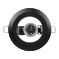 GLOBOSTAR® ACIDA 77845 Χωνευτή Βάση για Σποτ R63 με Ντουί E27 IP20 - Μαύρο Ματ - Μ11 x Π11 x Υ11cm / Q9cm