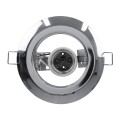 GLOBOSTAR® ACIDA 77847 Χωνευτή Βάση για Σποτ R63 με Ντουί E27 IP20 - Νίκελ Χρώμιο - Μ11 x Π11 x Υ11cm / Q9cm