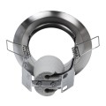 GLOBOSTAR® ACIDA 77847 Χωνευτή Βάση για Σποτ R63 με Ντουί E27 IP20 - Νίκελ Χρώμιο - Μ11 x Π11 x Υ11cm / Q9cm