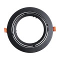 GLOBOSTAR® VITA 77851 Χωνευτή Κινούμενη Βάση για Σποτ AR111 για Ντουί GU10/GU5.3 IP20 - Μαύρο Ματ - Μ18 x Π18 x Υ4.5cm / Q16.5cm