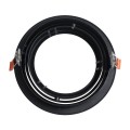 GLOBOSTAR® VITA 77851 Χωνευτή Κινούμενη Βάση για Σποτ AR111 για Ντουί GU10/GU5.3 IP20 - Μαύρο Ματ - Μ18 x Π18 x Υ4.5cm / Q16.5cm