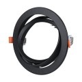 GLOBOSTAR® VITA 77851 Χωνευτή Κινούμενη Βάση για Σποτ AR111 για Ντουί GU10/GU5.3 IP20 - Μαύρο Ματ - Μ18 x Π18 x Υ4.5cm / Q16.5cm