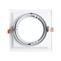 GLOBOSTAR® VITA 77852 Χωνευτή Κινούμενη Βάση για Σποτ AR111 για Ντουί GU10/GU5.3 IP20 - Λευκό - Μ18 x Π18 x Υ4.5cm / Q17.5 x 17.5cm