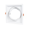 GLOBOSTAR® VITA 77852 Χωνευτή Κινούμενη Βάση για Σποτ AR111 για Ντουί GU10/GU5.3 IP20 - Λευκό - Μ18 x Π18 x Υ4.5cm / Q17.5 x 17.5cm