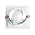 GLOBOSTAR® VITA 77852 Χωνευτή Κινούμενη Βάση για Σποτ AR111 για Ντουί GU10/GU5.3 IP20 - Λευκό - Μ18 x Π18 x Υ4.5cm / Q17.5 x 17.5cm