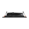 GLOBOSTAR® VITA 77853 Χωνευτή Κινούμενη Βάση για Σποτ AR111 για Ντουί GU10/GU5.3 IP20 - Μαύρο Ματ - Μ18 x Π18 x Υ4.5cm / Q17.5 x 17.5cm