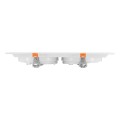 GloboStar® 77854 Χωνευτή Τετράγωνη Διπλή Βάση για Spot AR111 Λευκή Κινούμενη σε 2 Άξονες M33.5 x Π17.5 x Y5.5cm