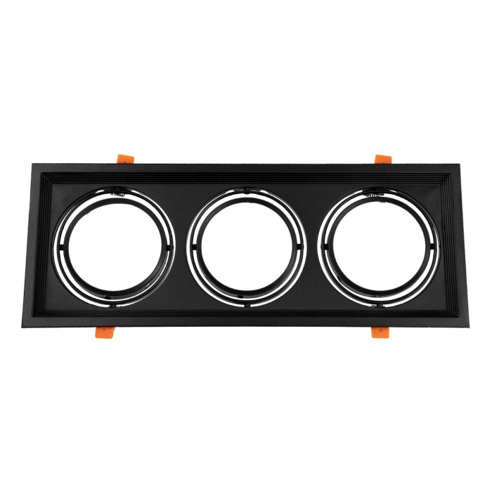 GloboStar® 77857 Χωνευτή Τετράγωνη Τριπλή Βάση για Spot AR111 Μαύρη Κινούμενη σε 2 Άξονες M48.7 x Π18.7 x Y5.5cm GloboStar® 77857 Χωνευτή Τετράγωνη Τριπλή Βάση για Spot AR111 Μαύρη Κινούμενη σε 2 Άξονες M48.7 x Π18.7 x Y5.5cm