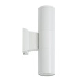 GLOBOSTAR® WALLY 77871 Μοντέρνο Φωτιστικό Τοίχου - Απλίκα με Ντουί 2 x GU10 AC 220-240V Αδιάβροχο IP65 - Λευκό Ματ - Μ6.4 x Π11 x Υ25cm