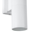 GLOBOSTAR® WALLY 77871 Μοντέρνο Φωτιστικό Τοίχου - Απλίκα με Ντουί 2 x GU10 AC 220-240V Αδιάβροχο IP65 - Λευκό Ματ - Μ6.4 x Π11 x Υ25cm