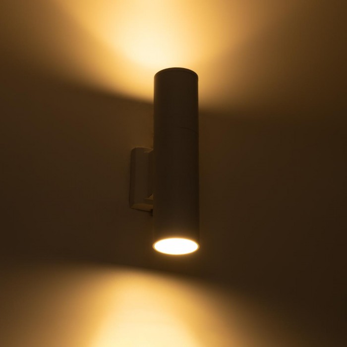 GLOBOSTAR® WALLY 77871 Μοντέρνο Φωτιστικό Τοίχου - Απλίκα με Ντουί 2 x GU10 AC 220-240V Αδιάβροχο IP65 - Λευκό Ματ - Μ6.4 x Π11 x Υ25cm GLOBOSTAR® WALLY 77871 Μοντέρνο Φωτιστικό Τοίχου - Απλίκα με Ντουί 2 x GU10 AC 220-240V Αδιάβροχο IP65 - Λευκό Ματ - Μ6.4 x Π11 x Υ25cm