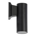 GLOBOSTAR® WALLY 77872 Μοντέρνο Φωτιστικό Τοίχου - Απλίκα με Ντουί 1 x GU10 AC 220-240V Αδιάβροχο IP65 - Μαύρο Ματ - Μ6.4 x Π11 x Υ17cm