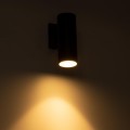 GLOBOSTAR® WALLY 77872 Μοντέρνο Φωτιστικό Τοίχου - Απλίκα με Ντουί 1 x GU10 AC 220-240V Αδιάβροχο IP65 - Μαύρο Ματ - Μ6.4 x Π11 x Υ17cm