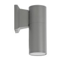 GLOBOSTAR® WALLY 77874 Μοντέρνο Φωτιστικό Τοίχου - Απλίκα με Ντουί 1 x GU10 AC 220-240V Αδιάβροχο IP65 - Γκρι - Μ6.4 x Π11 x Υ17cm