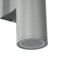 GLOBOSTAR® WALLY 77874 Μοντέρνο Φωτιστικό Τοίχου - Απλίκα με Ντουί 1 x GU10 AC 220-240V Αδιάβροχο IP65 - Γκρι - Μ6.4 x Π11 x Υ17cm
