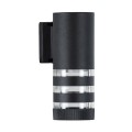 GLOBOSTAR® ORION 77882 Μοντέρνο Φωτιστικό Τοίχου - Απλίκα με Ντουί 1 x GU10 AC 220-240V Αδιάβροχο IP65 - Μαύρο Ματ - Μ9 x Π15 x Υ23.2cm